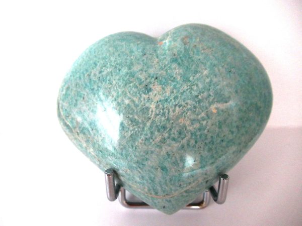 General Amazonite Polished Mineral Heart For Sale #1