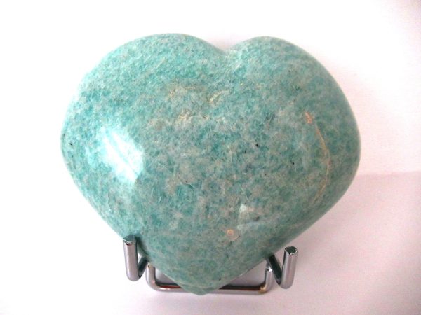 General Amazonite Polished Mineral Heart For Sale #1a