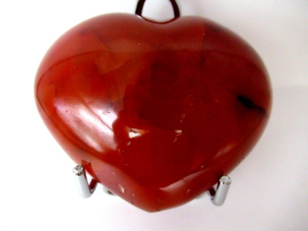 General Carnelian Polished Mineral Heart For Sale #1