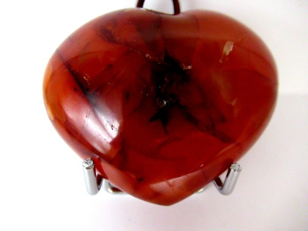 General Carnelian Polished Mineral Heart For Sale #1a