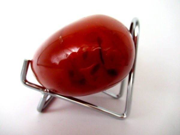 General Carnelian Polished Mineral Heart For Sale #1b