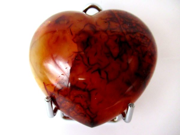 General Carnelian Polished Mineral Heart For Sale #2