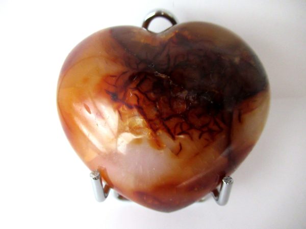 General Carnelian Polished Mineral Heart For Sale #2a