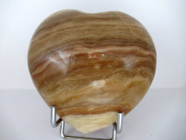 General Chocolate Calcite Polished Mineral Heart For Sale #1