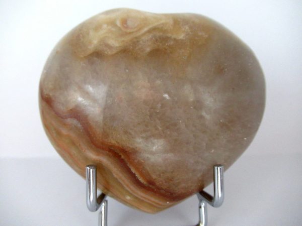 General Chocolate Calcite Polished Mineral Heart For Sale #2a