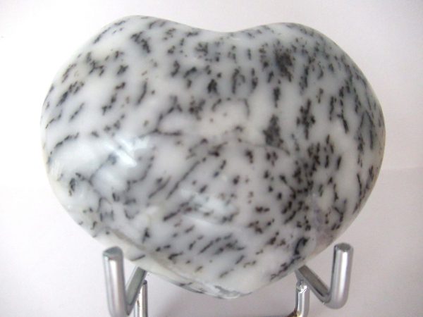 General Dendritic Opal Polished Mineral Heart For Sale #2