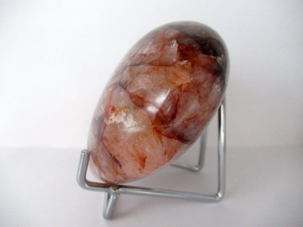 General Fire Quartz Polished Mineral Heart #1b