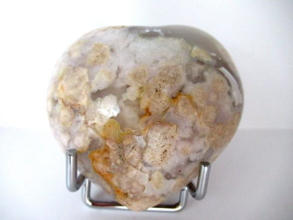 General Flower Agate Polished Mineral Heart For Sale #2a