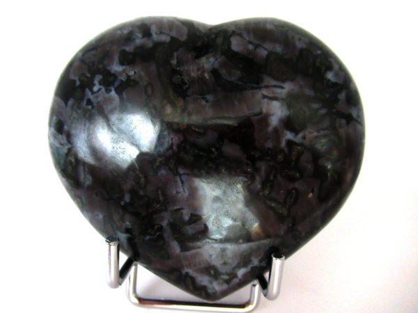 General Gabbro Polished Mineral Heart For Sale #2a