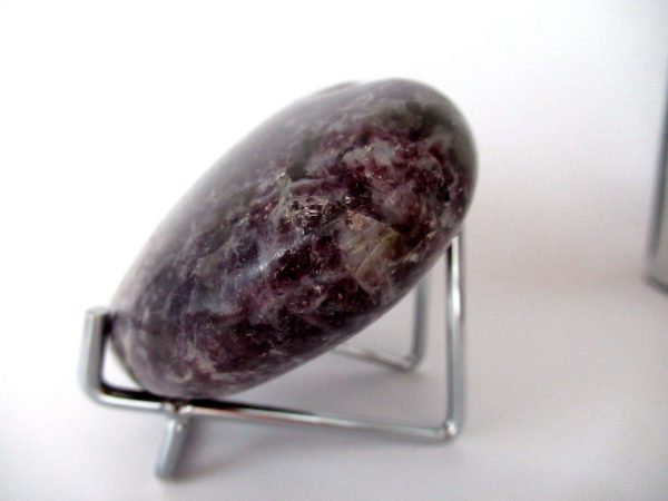 General Lepidolite Polished Mineral Heart For Sale #1b