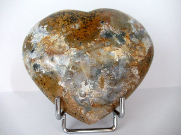 General Ocean Jasper Polished Mineral Heart #2a