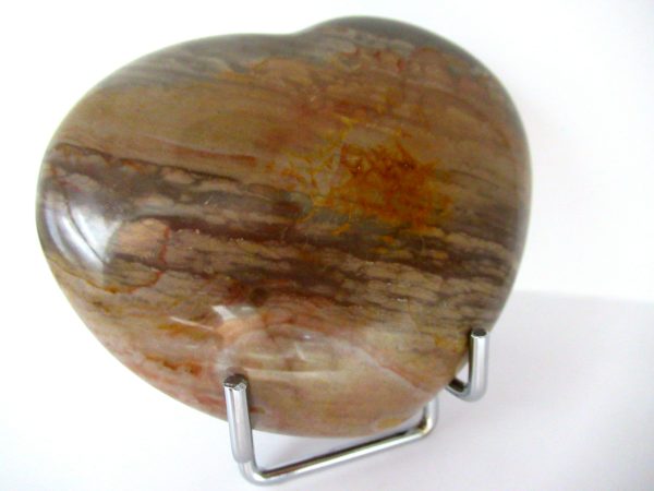 General Polychrome Jasper Polished Mineral Heart For Sale #2