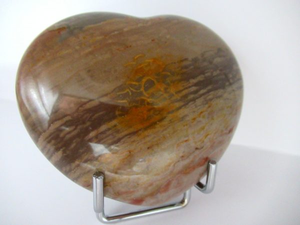 General Polychrome Jasper Polished Mineral Heart For Sale #2a