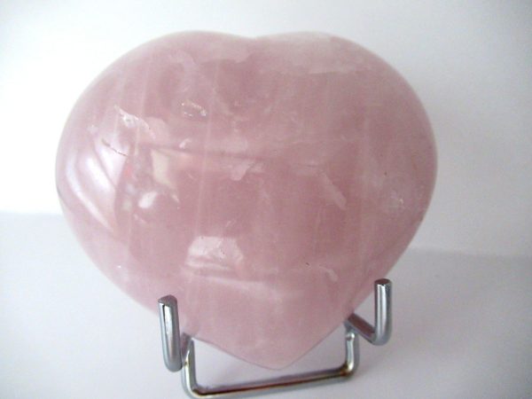 General Rose Quartz Polished Mineral Heart For Sale #1