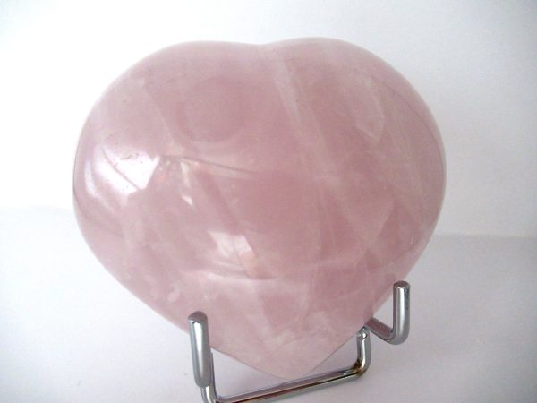 General Rose Quartz Polished Mineral Heart For Sale #1a