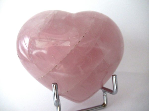 General Rose Quartz Polished Mineral Heart For Sale #2