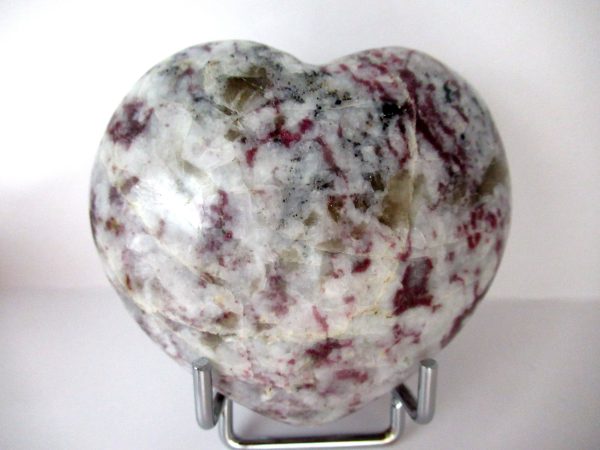 General Rubellite Polished Mineral Heart For Sale #1