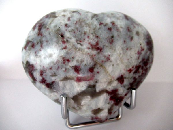 General Rubellite Polished Mineral Heart For Sale #2