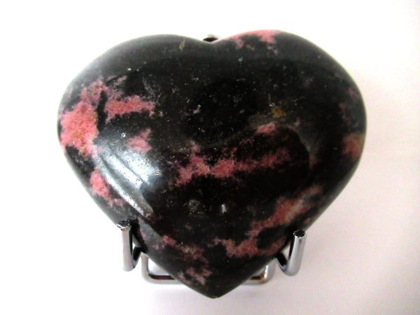 General Rhodonite Polished Mineral Heart For Sale #2a