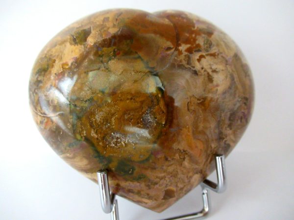 General Yellow Hematoid Polished Mineral Heart For Sale #1