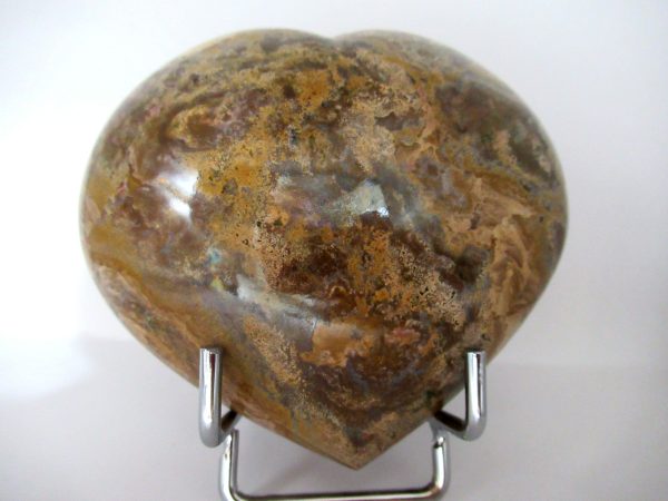 General Yellow Hematoid Polished Mineral Heart For Sale #1a