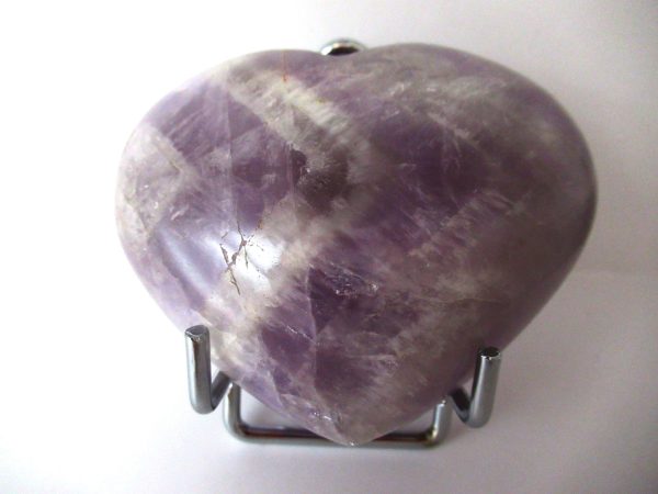 General Amethyst Polished Mineral Heart For Sale #2