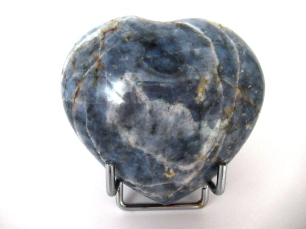 General Blue Quartz Polished Mineral Heart For Sale #1a