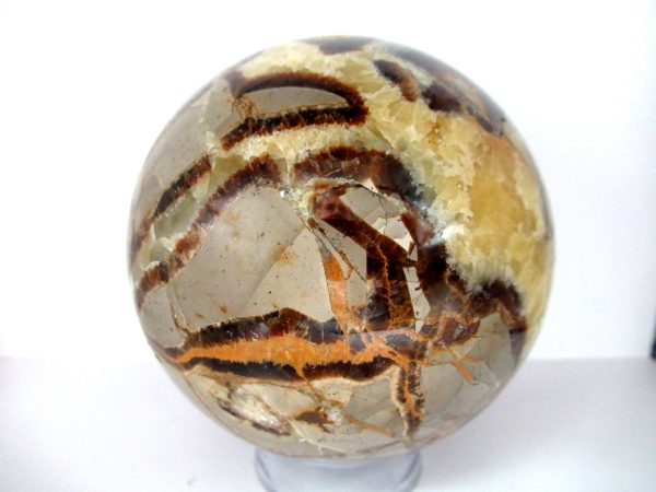 General Septarian Sphere Mineral From Madagascar For Sale #20c