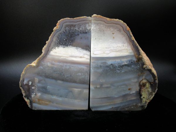 Genuine Brazil Agate Polished Bookend Set For Sale #8