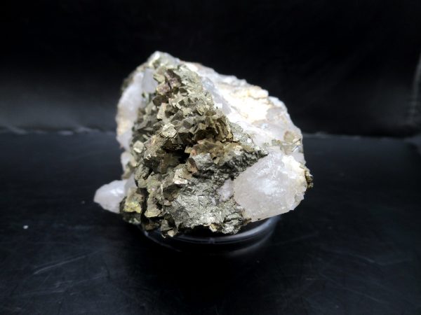 Genuine Pyrite on Quartz Mineral for Sale from Morocco #10a