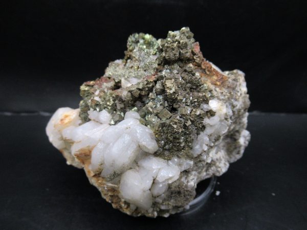 Genuine Pyrite on Quartz Mineral for Sale from Morocco #14b