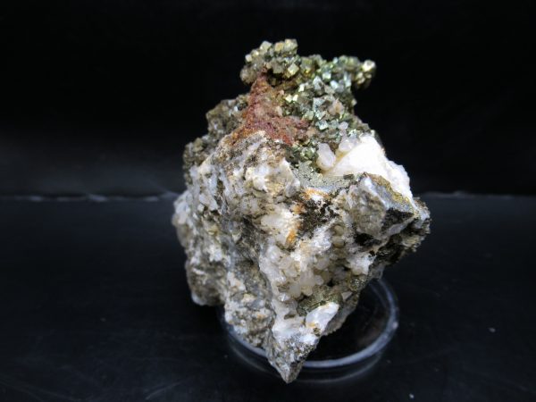 Genuine Pyrite on Quartz Mineral for Sale from Morocco #14c