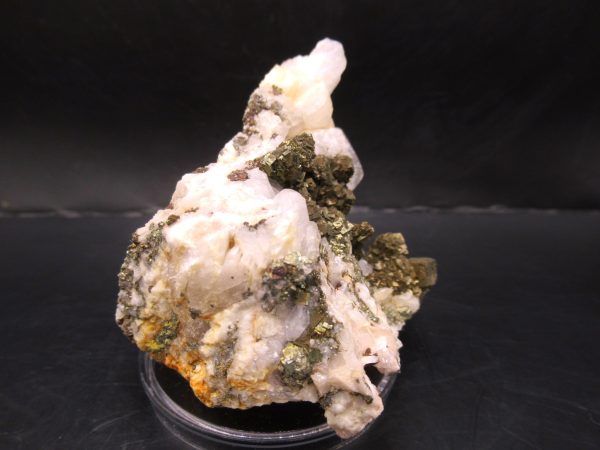 Genuine Pyrite on Quartz Mineral for Sale from Morocco #1a