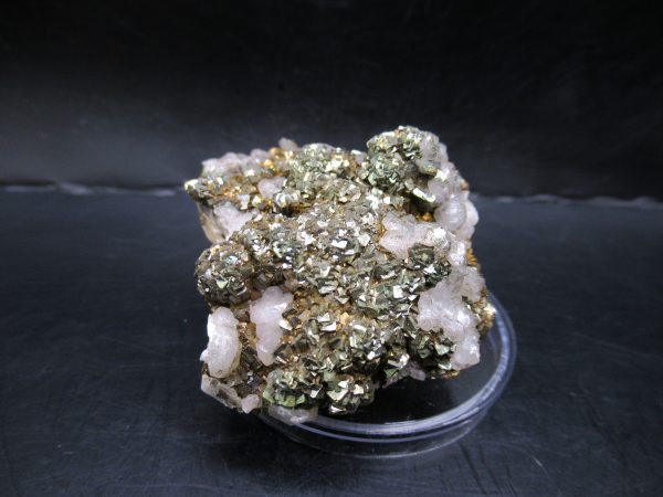 Genuine Pyrite on Quartz Mineral for Sale from Morocco #2a