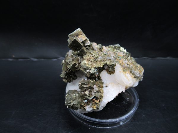 Genuine Pyrite on Quartz Mineral for Sale from Morocco #6a