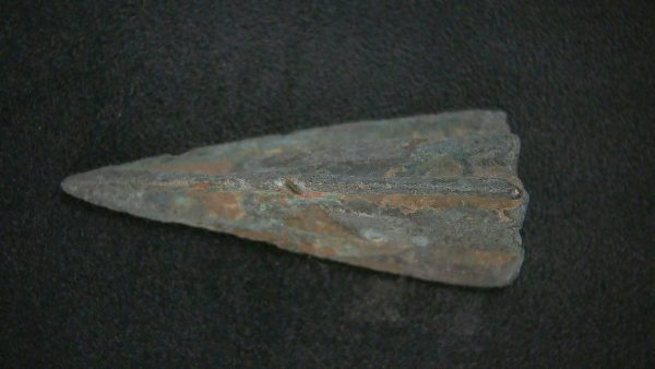 Genuine Roman Arrowhead In Riker For Sale #26a