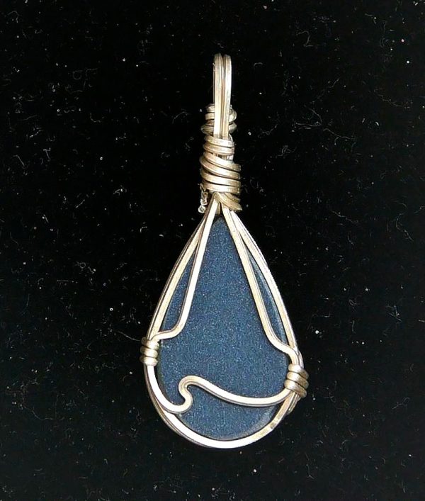 Gem Ammolite Pendant Argentium Silver Wire Wrapped 1c | Fossils for Sale