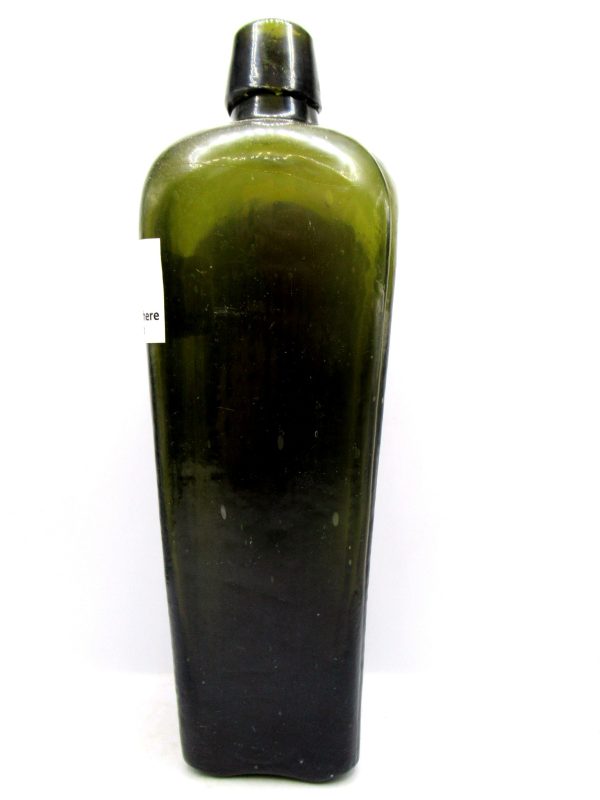 Genuine Slave Trade Era Black Glass Gin Bottle for Sale #3b