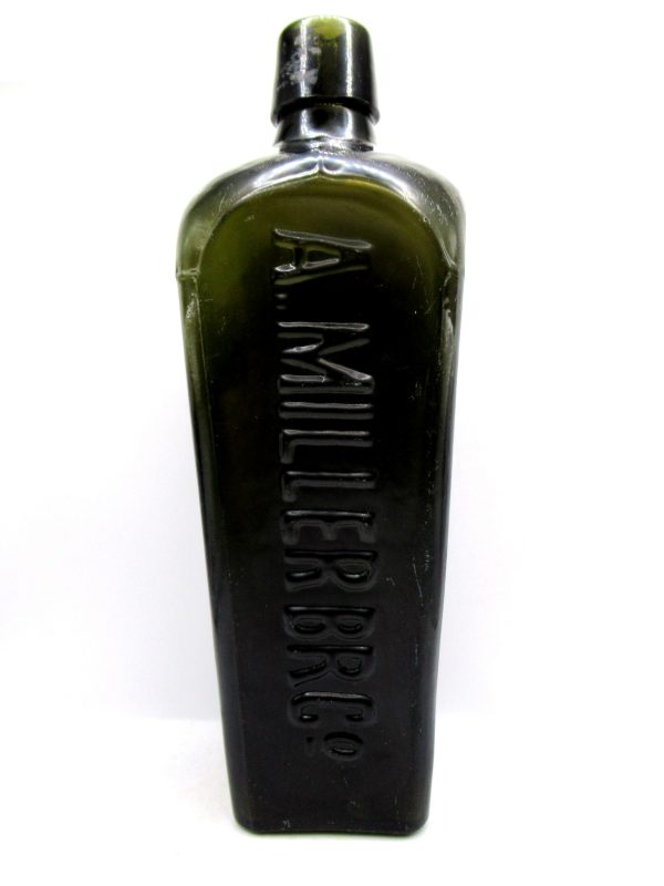 Genuine Slave Trade Era Black Glass Gin Bottle for Sale #5