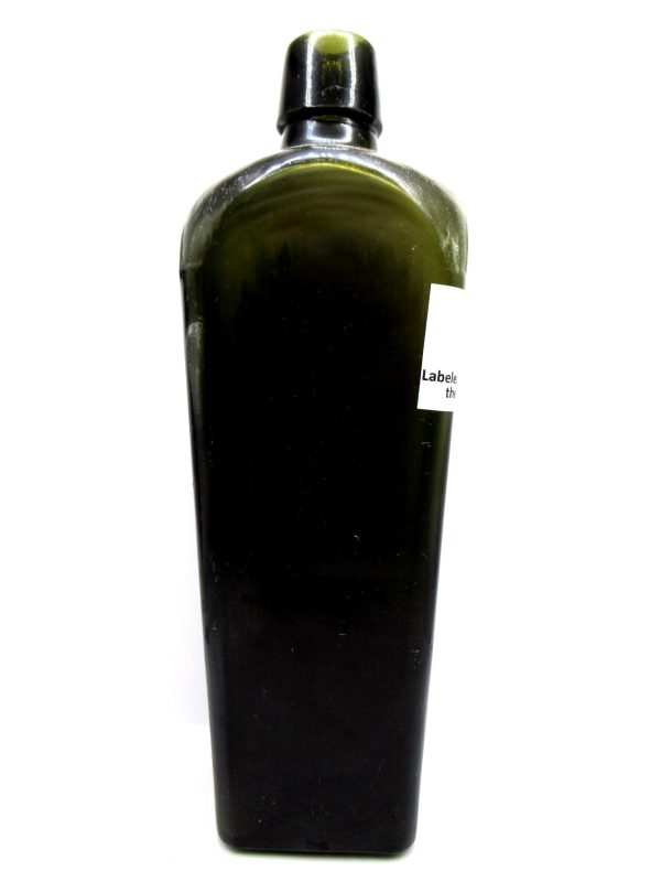 Genuine Slave Trade Era Black Glass Gin Bottle for Sale #5b