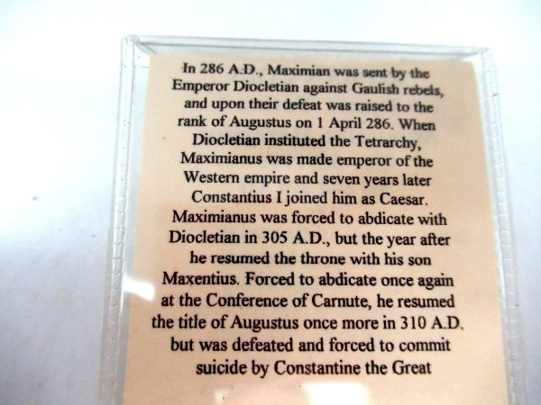 Maximian Herculius – Roman Coin #30 - Image 3