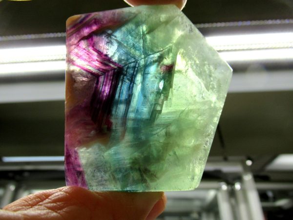 Rainbow Fluorite Slab Polished Both Sides 2.08" 8