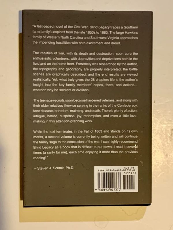 Blind Legacy Civil War Hardcover Novel - Image 2