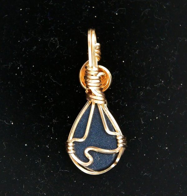 Gem Ammolite Pendant 14k Gold Wire Wrapped 4b | Fossils for Sale