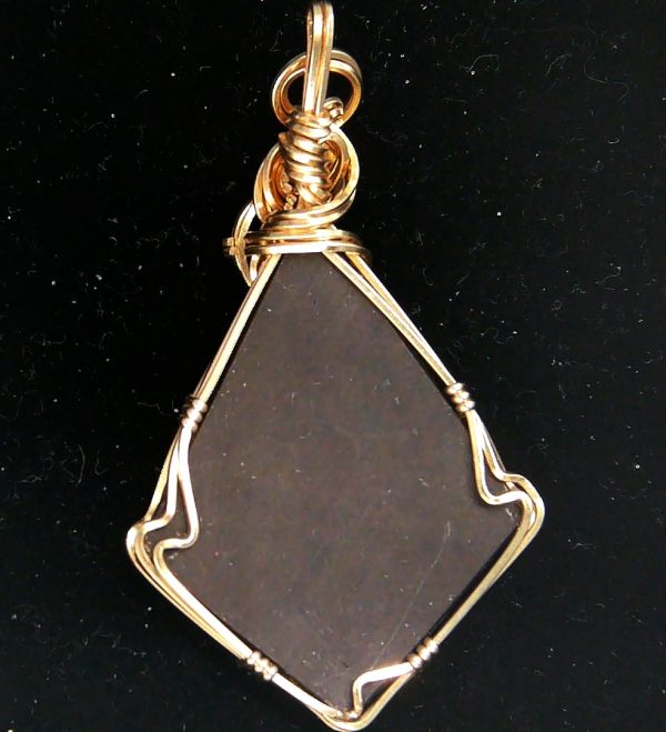 Gem Ammolite Pendant 14k Gold Wire Wrapped 6c | Fossils for Sale