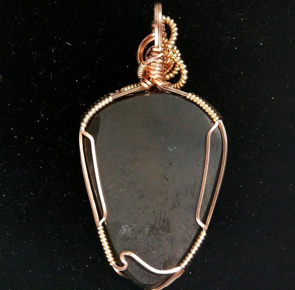 Gem Ammolite Pendant 14k Gold Wire Wrapped 7c | Fossils for Sale