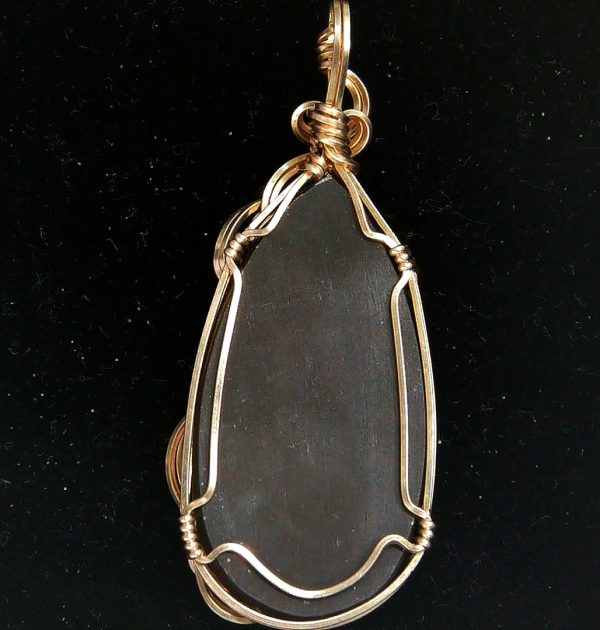 Gem Ammolite Pendant 14k Gold Wire Wrapped 8c | Fossils for Sale