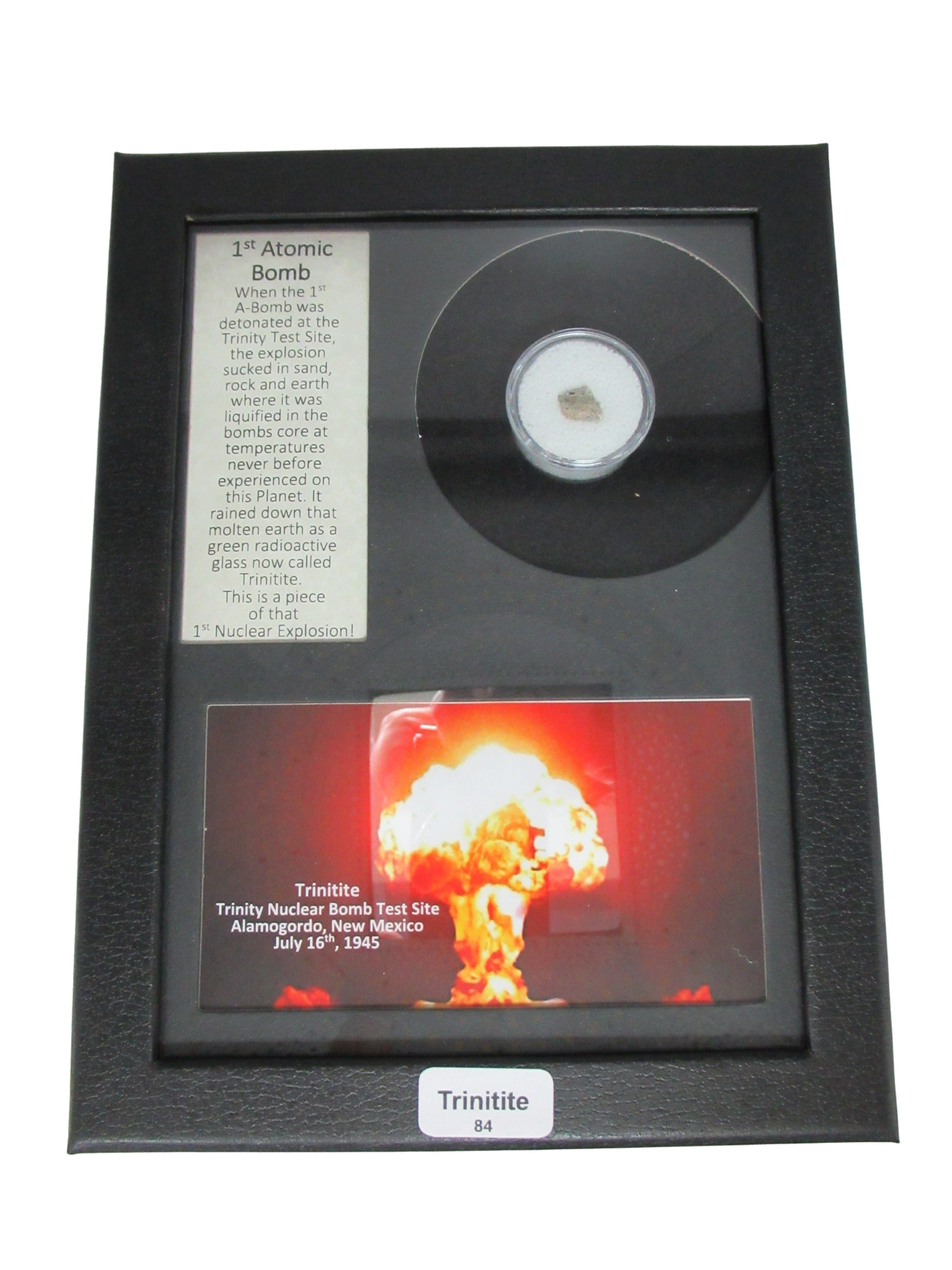 New Mexico Trinity Nuclear Bomb Test - Trinitite 84 | Fossils for Sale
