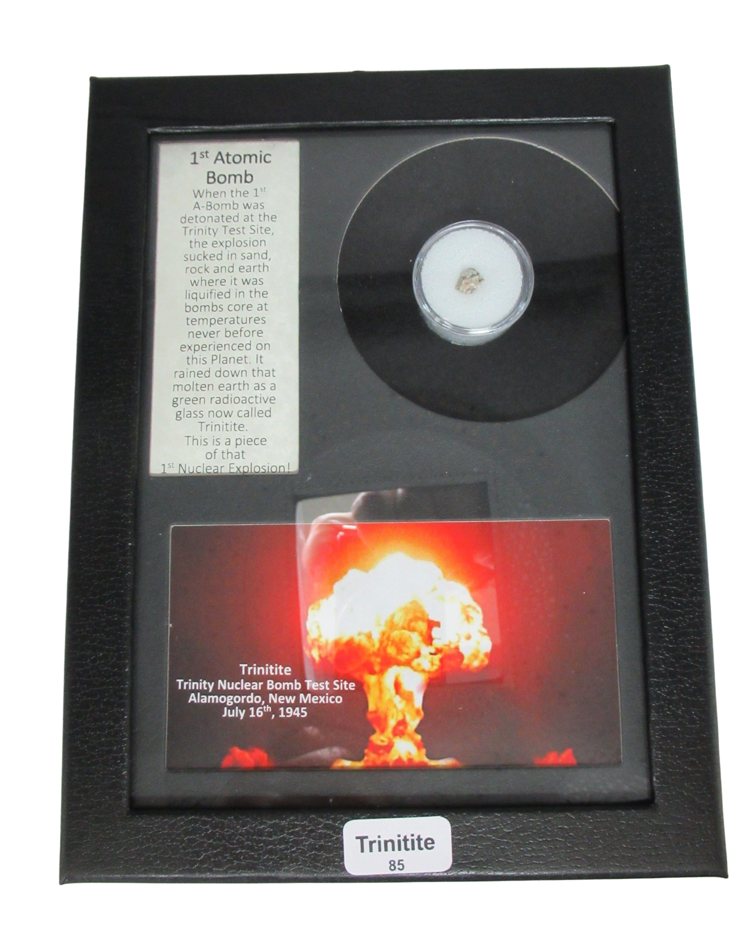 New Mexico Trinity Nuclear Bomb Test - Trinitite 85 | Fossils for Sale
