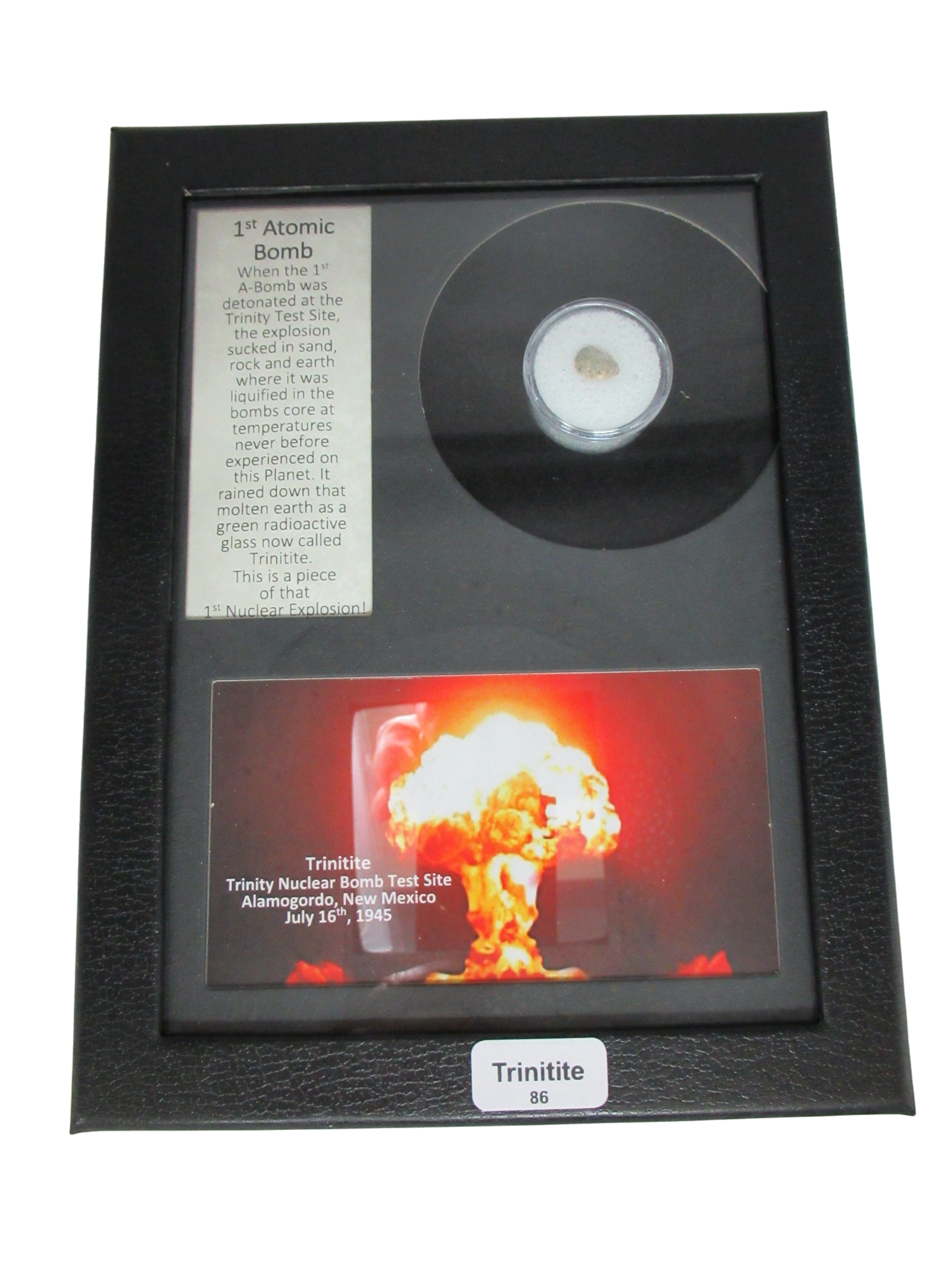 New Mexico Trinity Nuclear Bomb Test - Trinitite 86 | Fossils for Sale